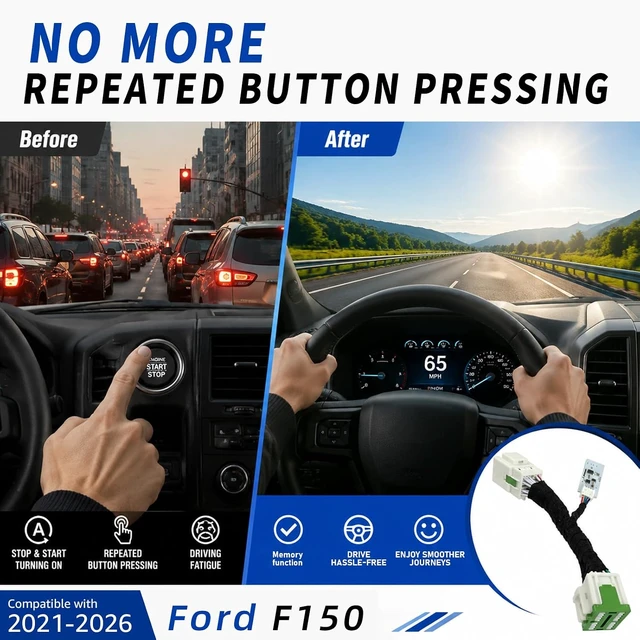 Alt view image 4 of 6 - Auto Start Stop Eliminator for 2021-2026 Ford F150 Automatic Engine Stop Disable Memory Module, US & Canada Models Only, Not Compatible with PowerBoost Hybrid