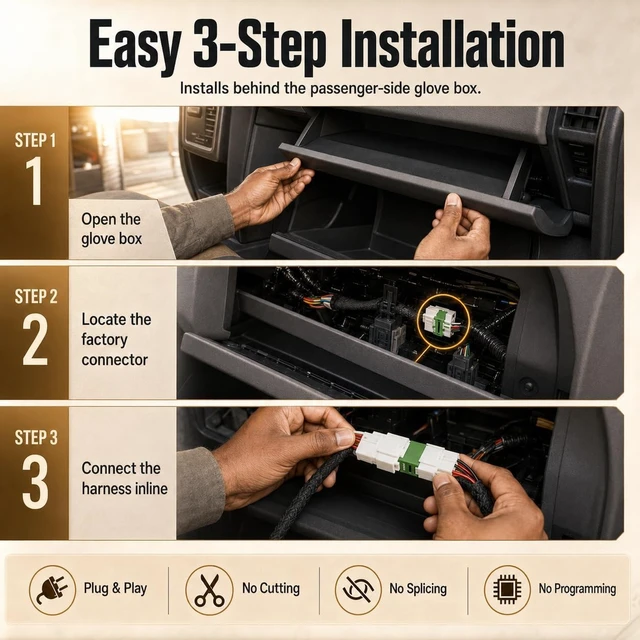 Alt view image 5 of 7 - Plug-in Auto Start Stop Eliminator for Ford F-150 2021-2026