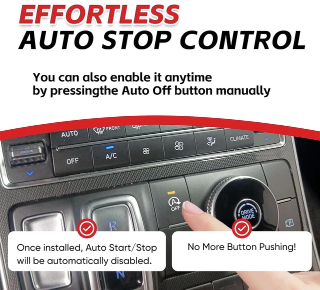 Alt view image 2 of 5 - Auto Start Stop Eliminator for Hyundai Santa Fe 2021-2023 Autostop A-Off Disabler/Canceller Device, Easy-Install Plug & Play