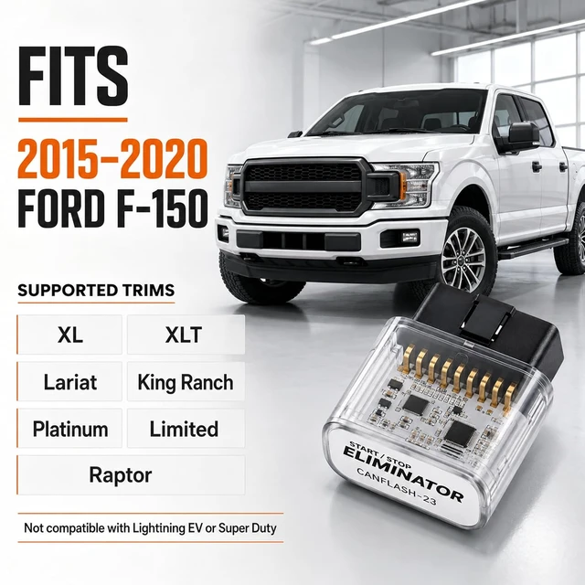 Alt view image 2 of 7 - Plug & Play Auto Start Stop Eliminator for Ford F150 2015-2020