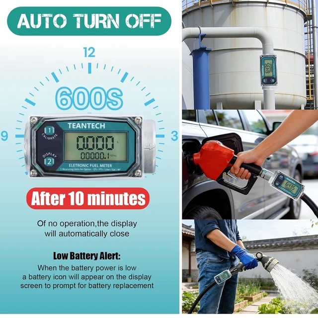Alt view image 5 of 7 - 1-Inch High Accuracy Digital Turbine Fuel Flow Meter for Diesel