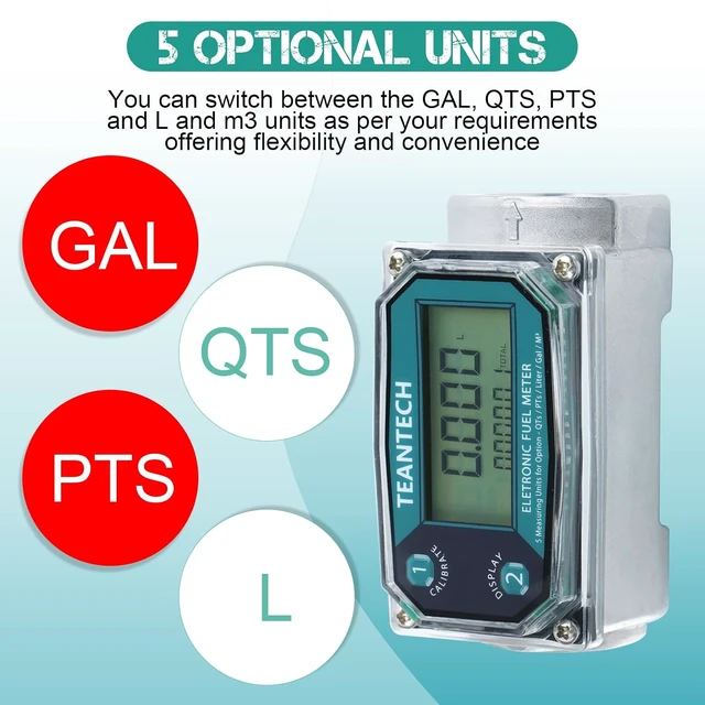 Alt view image 7 of 7 - 1-Inch High Accuracy Digital Turbine Fuel Flow Meter for Diesel