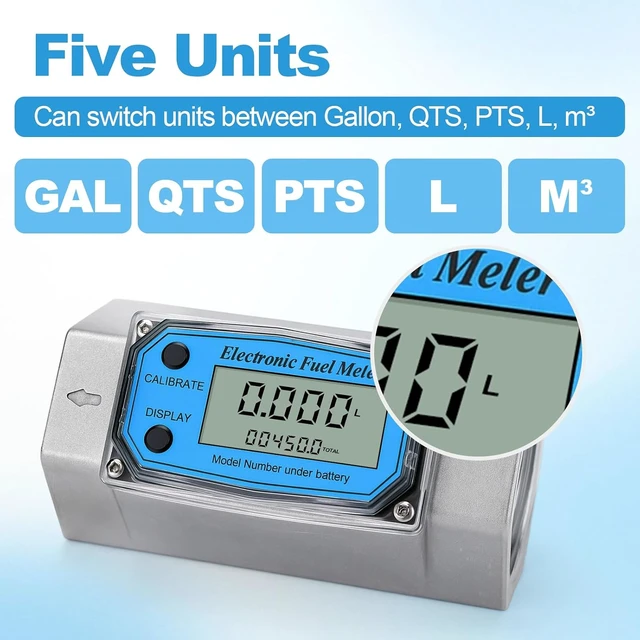 Alt view image 2 of 7 - Digital 2-Inch Turbine Flow Meter