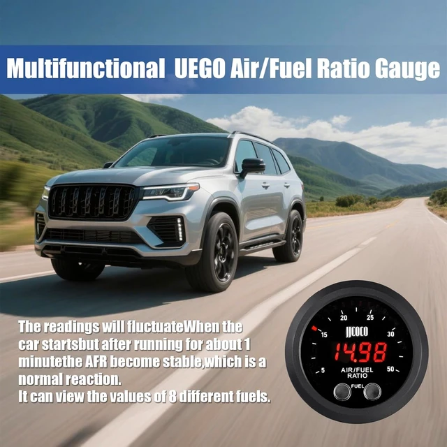 Alt view image 2 of 7 - New Upgrade Digital Wideband AFR Air/Fuel Ratio Gauge 2"(52mm) with LSU4.9 Sensor, UEGO O2 Oxygen Sensor Controller