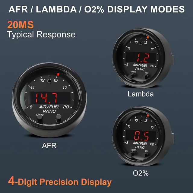 Alt view image 2 of 7 - 30-0300 X-Series 52mm (2-1/16) Wideband UEGO Air/Fuel Ratio Gauge with LSU 4.9 Sensor Controller & Wideband Oxygen Sensor