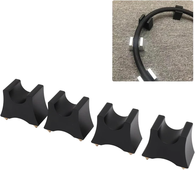 Alt view image 4 of 7 - 4-Pcs HiFi Speaker Cable Isolation Stand Aluminum Feet & Power Cable Shock Mount, Spike Stand for Subwoofer, CD, DVD, Amplifier & Turntable