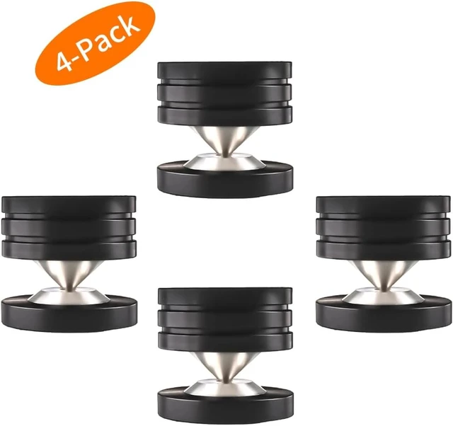 Alt view image 5 of 5 - 4-Pcs Speaker Feet Isolation Pads POM Spike Stand with Stainless Steel Pads for Vibration Damping, HiFi Speakers, Amplifiers, DAC & CD Player (49X35mm)