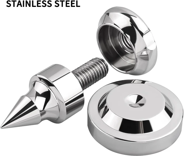 Alt view image 2 of 7 - 4-Pack 316 Stainless Steel Speaker Isolation Feet with Adhesives (M8)
