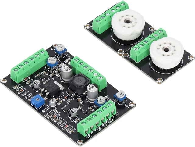 Alt view image 7 of 7 - 6E2 Dual Channel Vacuum Tube Level Indicator Driver Board Kit 2pcs PCB, 2pcs Tube & 2pcs Cable for DIY Audio & Industrial Equipment