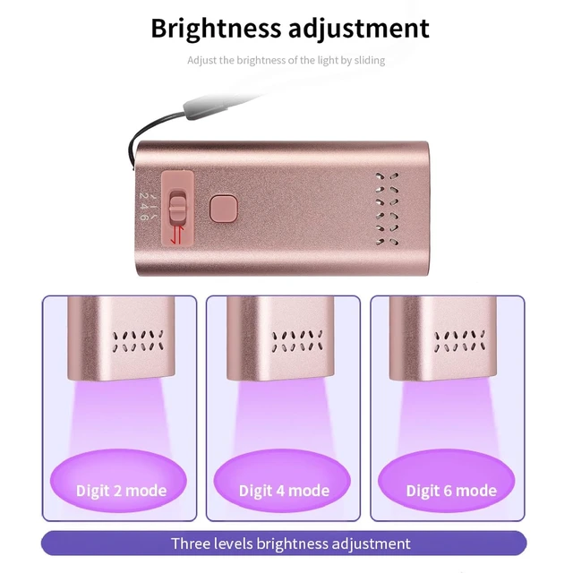 Alt view image 4 of 7 - V Light Hair Extension Kit 3 LED Beads, 395nm 6W UV Glue Lamp Machine