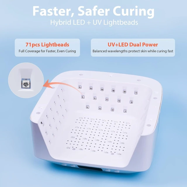 Alt view image 4 of 7 - Professional UV Light for Gel Nails Dual Screen Front & Back