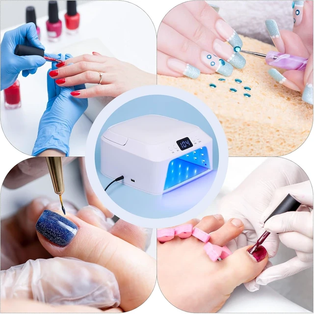 Alt view image 7 of 7 - Professional UV Light for Gel Nails Dual Screen Front & Back