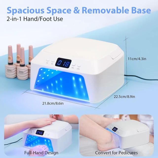 Alt view image 6 of 7 - Professional UV Light for Gel Nails Dual Screen Front & Back