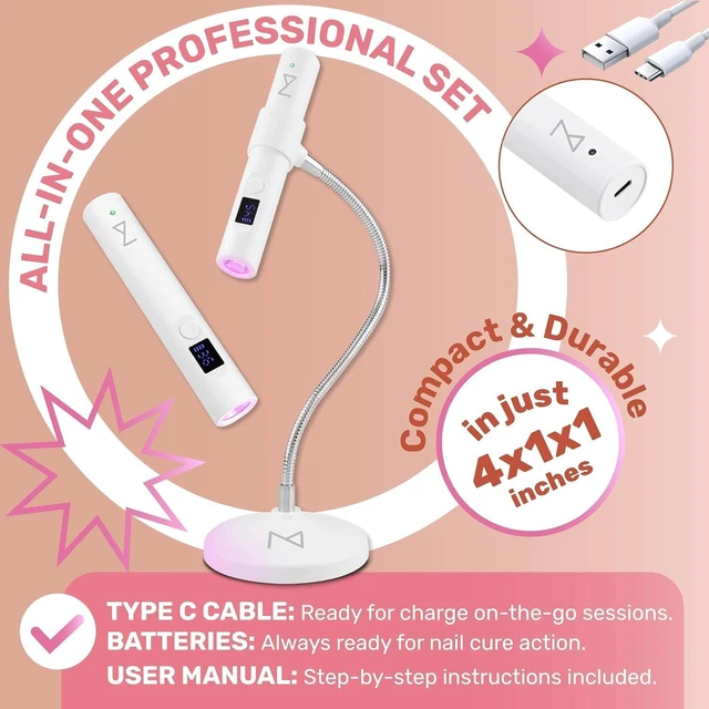 Alt view image 4 of 7 - GlaCure GO Nail Flash Cure Lap with Touch Screen | Pink
