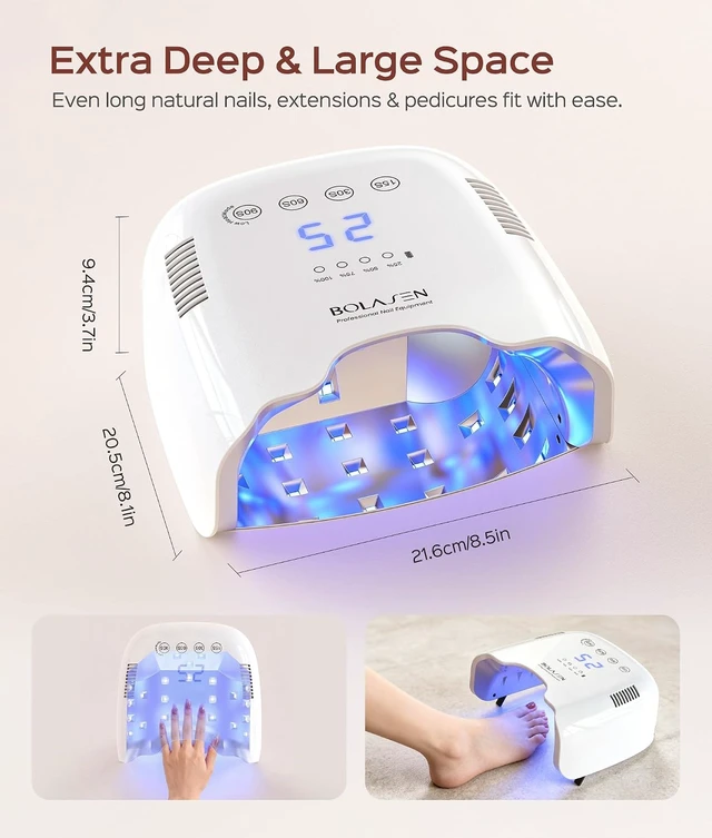 Alt view image 5 of 7 - P30 Pro Rechargeable Cordless UV LED Nail Lamp for Gel Nails, White