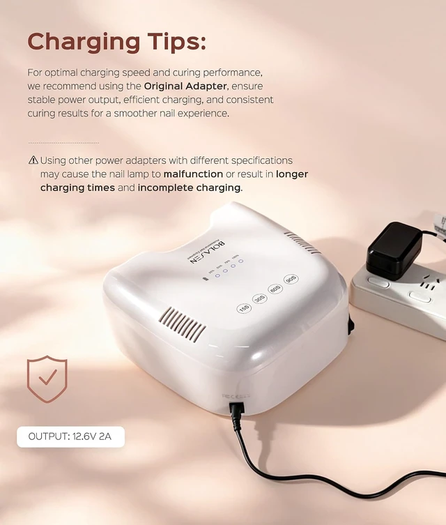 Alt view image 7 of 7 - P30 Pro Rechargeable Cordless UV LED Nail Lamp for Gel Nails, White