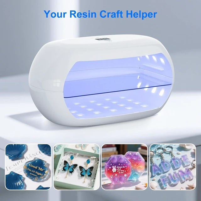 Alt view image 7 of 7 - 360° Ring Dual-Layer UV Resin Light with 56 LED High-Powered Lamp Adjustable Time Setting (1/3/5min), Fast Curing for Resin Molds, DIY Crafts & Decor