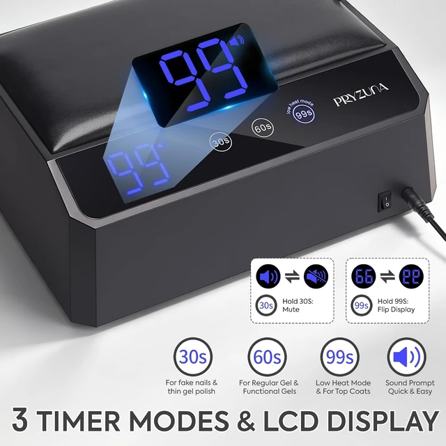 Alt view image 3 of 7 - 120W UV LED Nail Lamp with Two-Hand Design for Gel Nails