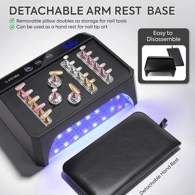 Alt view image 7 of 7 - 120W UV LED Nail Lamp with Two-Hand Design for Gel Nails
