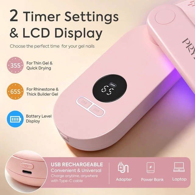 Alt view image 7 of 7 - Cordless UV LED Nail Lamp for UV Protection & Gel Nails