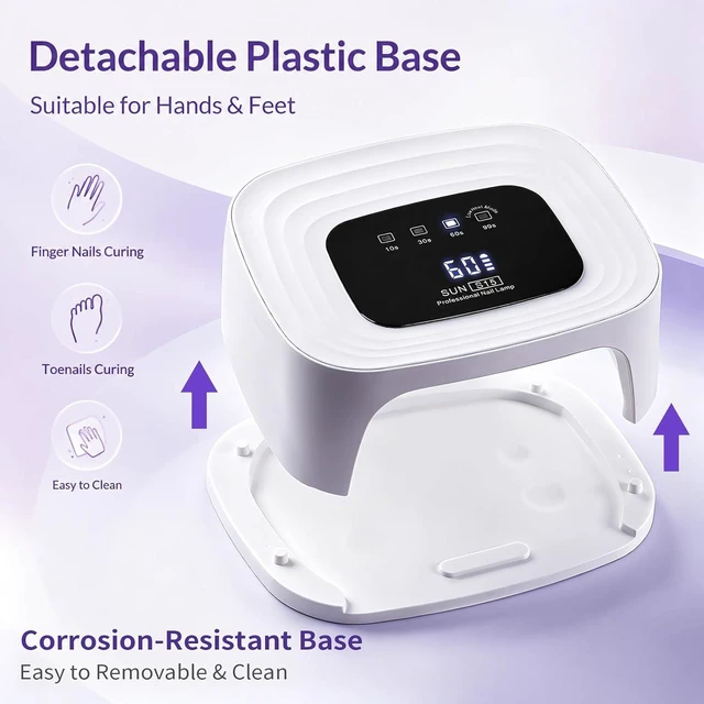 Alt view image 4 of 7 - 7800mAh Rechargeable Cordless UV LED Gel Nail Lamp