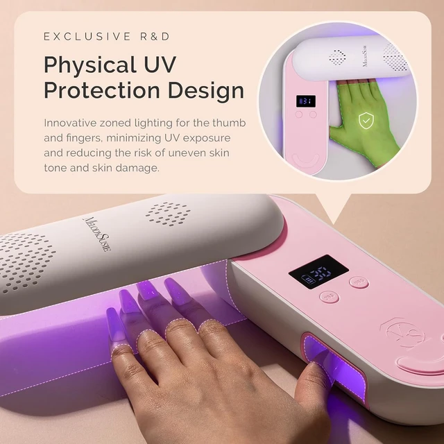 Alt view image 3 of 7 - P-PLUS20F Compact Cordless UV LED Nail Lamp