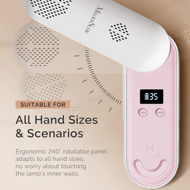 Alt view image 7 of 7 - P-PLUS20F Compact Cordless UV LED Nail Lamp