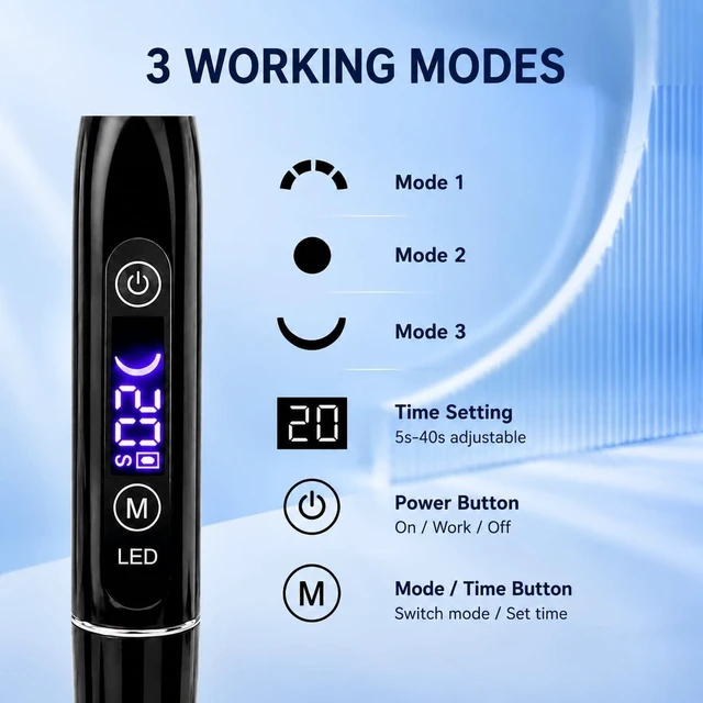 Alt view image 3 of 6 - Portable Handheld LED Blue Light Tool with Display Screen for Resin Applications