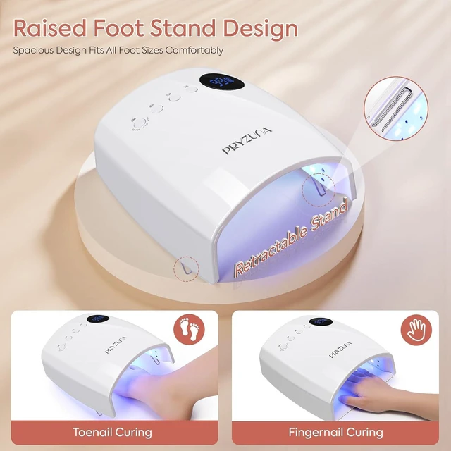 Alt view image 7 of 7 - 72W Cordless UV LED Nail Lamp Nail Dryer with 45 Beads & 4 Timers