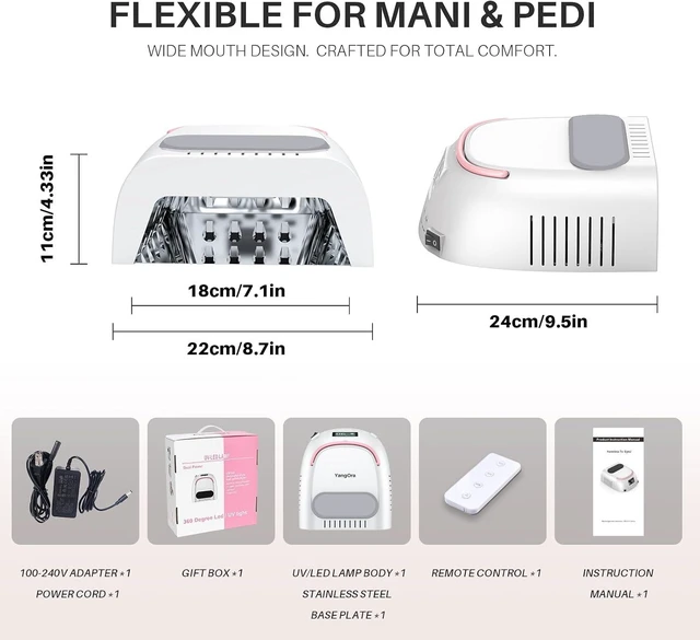 Alt view image 7 of 7 - YangOra YO39 PRO UV LED Nail Lamp & Dryer for Gel Polish
