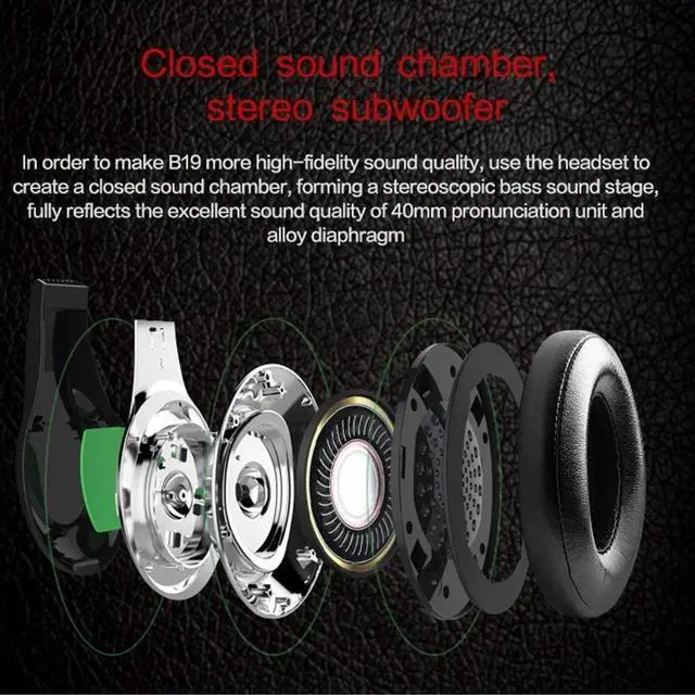 Alt view image 4 of 7 - Universal Bluetooth Headset Wireless Hi-Fi Stereo Foldable Headphones Earphones