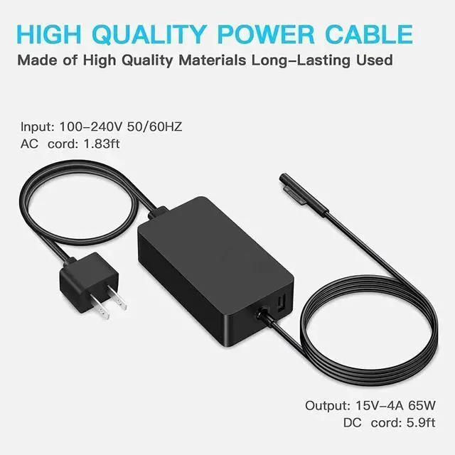 Alt view image 7 of 7 - 65W Power Supply Laptop AC Adapter Charger For Microsoft Surface Pro3 4 5 6 7+ 8