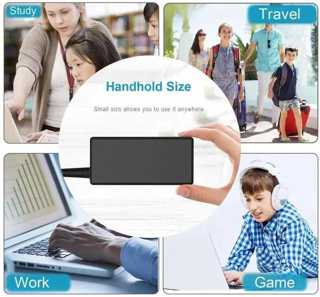 Alt view image 2 of 7 - 65W Power Adapter Charger for HP Laptop HP Compaq CQ56 CQ58 CQ60 CQ70 W/ US Cord