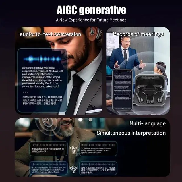 Alt view image 3 of 7 - Wireless 144+ Language AI Translator Earbuds Bluetooth 5.3 Headphones For iPhone
