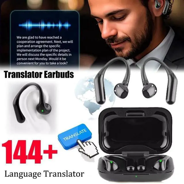 Main image of Wireless 144+ Language AI Translator Earbuds Bluetooth 5.3 Headphones For iPhone