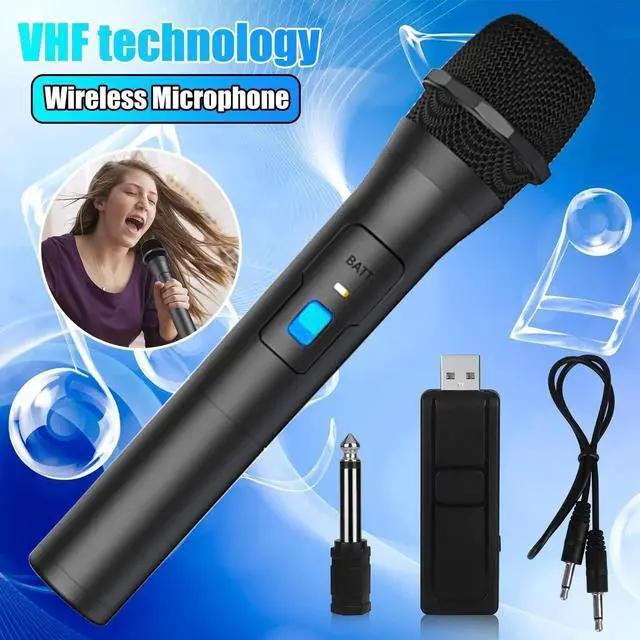 Main image of Professional VHF Wireless Microphone Handheld Mic System Karaoke W/Receiver US