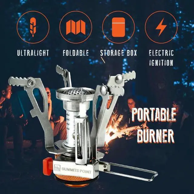 Alt view image 4 of 6 - Ultralight Portable Backpacking Gas Butane Propane Outdoor Camp Gas Stove Burner