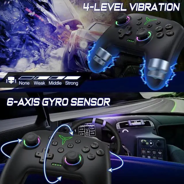 Alt view image 2 of 7 - Pro Wireless Game Controller Gamepad Joystick Remote For Nintendo Switch /OLED