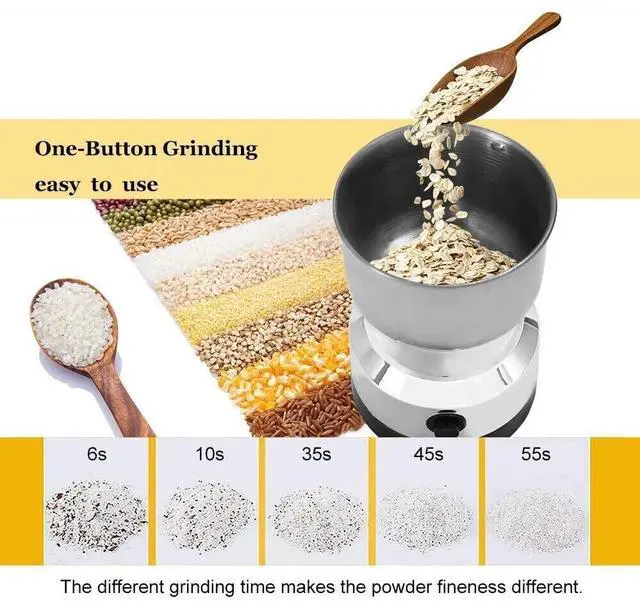 Alt view image 6 of 7 - Coffee Bean Grinder Electric Portable Nut Herb Grind Spice Crusher Mill Blender