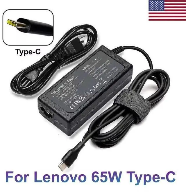 Main image of For Lenovo 65W Charger USB-C Power AC Adapter ThinkPad T14 T14s T490s T15 Laptop