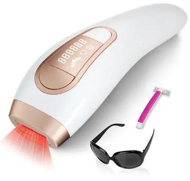 Alt view image 2 of 4 - SOEWIOU IPL Hair-Removal Handset Flashes, 5 Energy Levels Auto-Adjust, Continuous Auto-Glide Mode, LED Digital Display, Auto-Shut-Off Protection, Rechargeable At-Home Laser Hair Removal for Face,