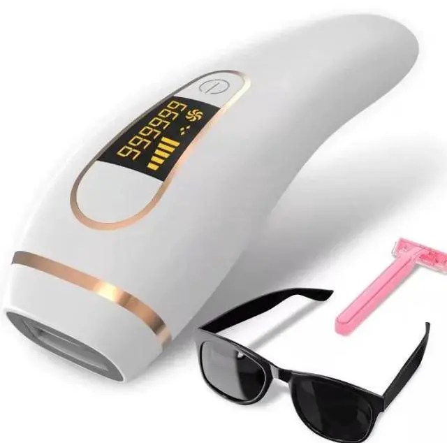 Alt view image 3 of 4 - SOEWIOU IPL Hair-Removal Handset Flashes, 5 Energy Levels Auto-Adjust, Continuous Auto-Glide Mode, LED Digital Display, Auto-Shut-Off Protection, Rechargeable At-Home Laser Hair Removal for Face,