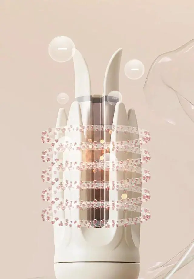 Alt view image 3 of 4 - SOEWIOU Auto Curling Iron 274g, One-Press Automatic CurlingWand with LCD Display, 9 Temps 250-450°F, Ceramic Barrel 1.1 inch, 30s Fast Heat, Dual Voltage, Portable Salon Curler for Long/Short Hair,