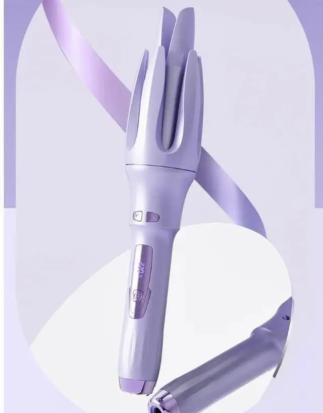 Alt view image 3 of 5 - SOEWIOU  Curling Iron 274g,One-Press Automatic Curling Wand with LCD Display, 9 Temps 250-450°F, Ceramic Barrel 1.1 inch, 30s Fast Heat, Dual Voltage, Portable Salon Curler for Long/Short Hair,
