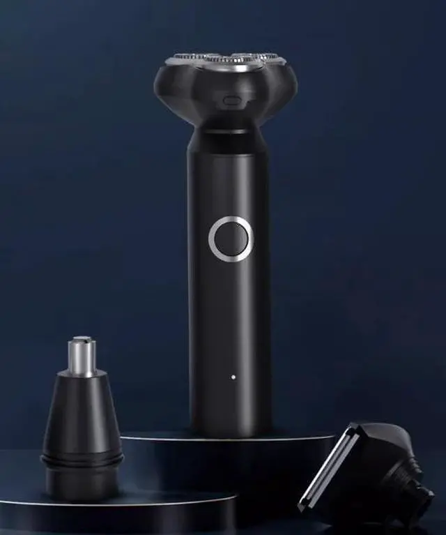 Alt view image 6 of 6 - SOEWIOU  BElectric Shaver ,USB-C Rechargeable Mens Razor w/ 3 Replacement Heads, Single-Speed, IPX6 Waterproof, Travel-Lock, Pop-Up Trimmer, Xiaomi-Comparable Beard Trimmer for Men, Wet/Dry Shave,