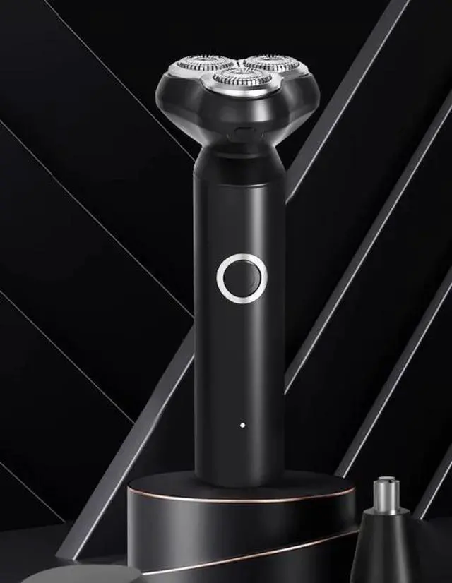 Alt view image 3 of 6 - SOEWIOU  BElectric Shaver ,USB-C Rechargeable Mens Razor w/ 3 Replacement Heads, Single-Speed, IPX6 Waterproof, Travel-Lock, Pop-Up Trimmer, Xiaomi-Comparable Beard Trimmer for Men, Wet/Dry Shave,