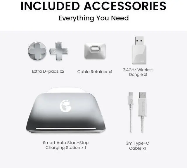 Alt view image 6 of 7 - SOEWIOU   Wired Controller for Xbox Series X|S, Xbox One, Wireless Gamepad for PC&Android with TMR Sticks, Hall Effect Analog Triggers, 1000Hz Polling Rate, 3.5mm Audio Jack - White