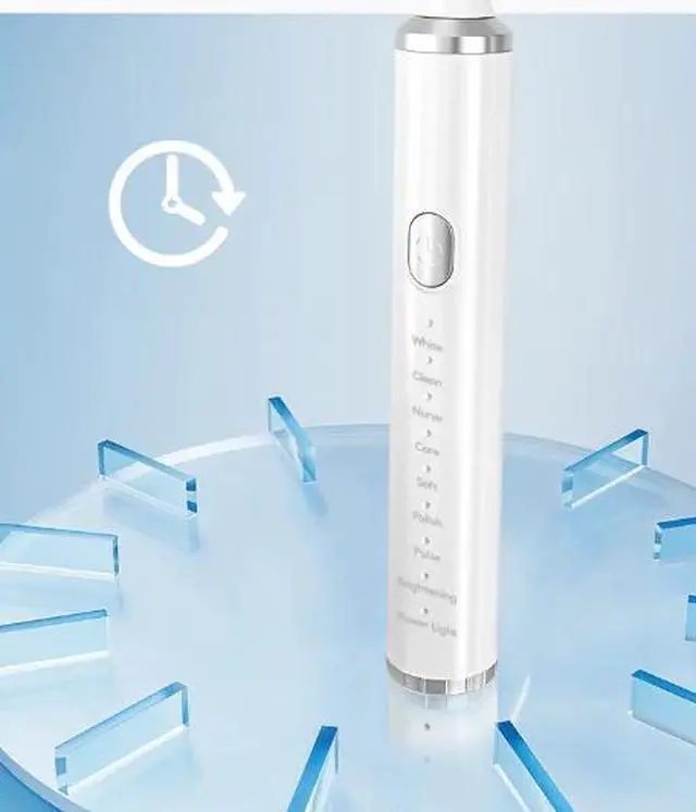 Alt view image 4 of 5 - SOEWIOU  Sonic Electric Toothbrush 67g,USB-C Rechargeable with LCD Display, 8 Brushing Modes, 4 Dupont Brush Heads, 2-Min Timer & 30-S Quad-Pacer, IPX7 Waterproof Travel Toothbrush, 30-Day Battery