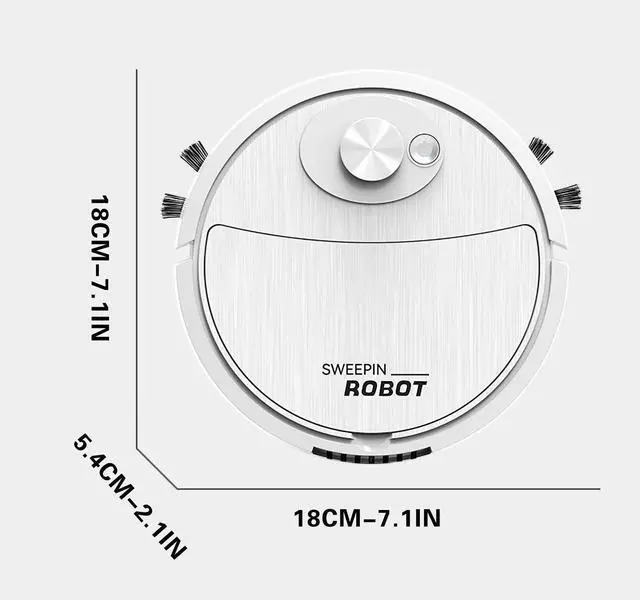 Alt view image 6 of 7 - SOEWIOU Clearance & Promo, Intelligent Sweeping Robot | Three-in-One Cleaning Machine | Lazy Vacuum Cleaner | Home Appliance, Clearance & Promo | Plastic, Pink,
