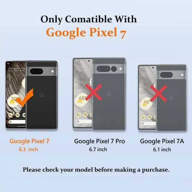 Alt view image 2 of 7 - SOEWIOU Google Pixel 7 Case with Camera Lens Cover, HD Screen Protector, 10 FT Military Grade Drop Protection, Magnetic Ring Holder Kickstand Protective Phone Case for Google Pixel 7, Navy Blue